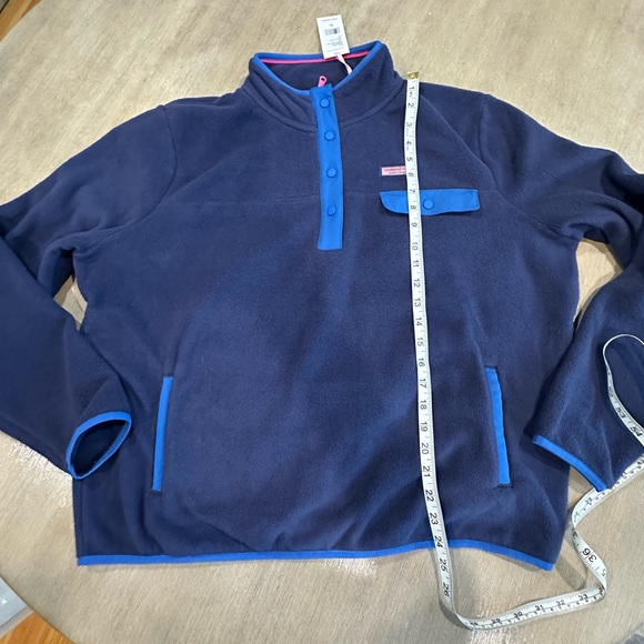 Vineyard Vines nautical Navy women’s Fleece with Pink Accents xl nwt - Picture 6 of 8